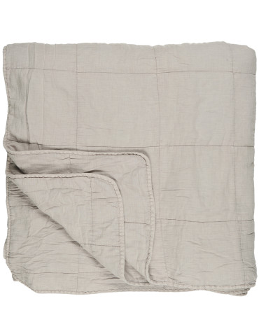 Ib Laursen Vintage quilt sengetæppe, bomuld, ash grey, L240 cm, B240 cm