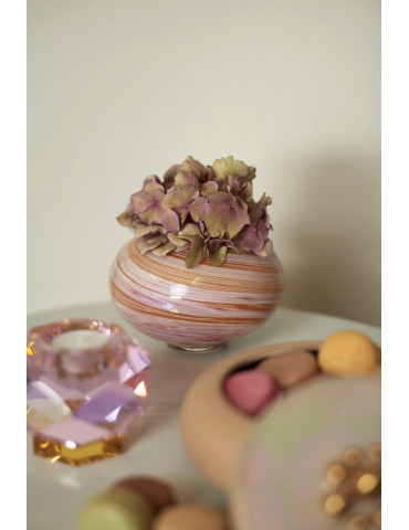 Eden Outcast vase twirl, mini, glas, pink miljø