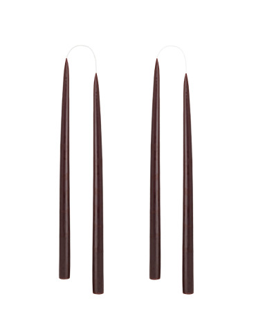 Kunstindustrien Hånddyppede stearinlys, chocolate brown, H35 cm, Ø2,2 cm