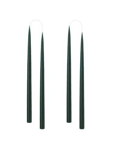 Kunstindustrien Hånddyppede stearinlys, forest green, H35 cm, Ø2,2 cm