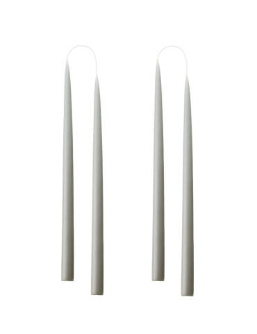 Kunstindustrien Hånddyppede stearinlys, grå, H35 cm, Ø2,2 cm