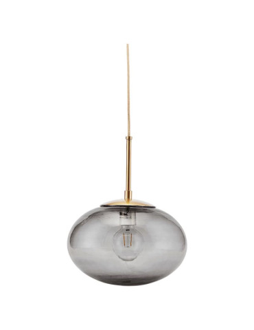 House Doctor Opal Loftslampe, røget, glas, H35 cm, Ø30 cm