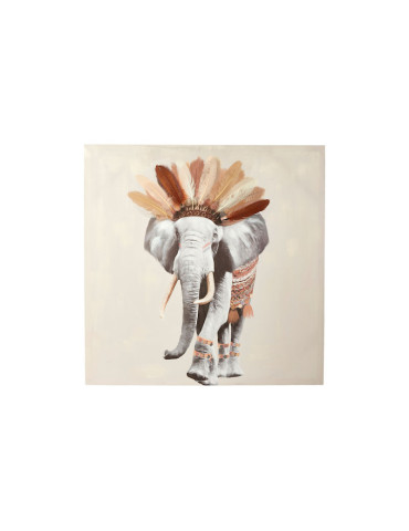 Speedtsberg Lei billede, elefant, Kanvas, H80 cm, B80 cm