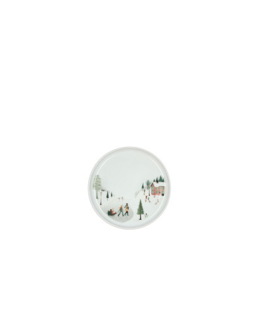 Pillivuyt Vinterstel, flad tallerken, hvid, porcelæn, Ø15,5 cm