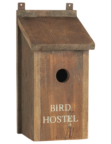 Ib Laursen Fuglehus, Bird Hostel m skråt tag, træ, H32 cm