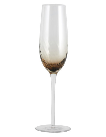 Nordal Garo champagneglas, brun, H27,5 cm, Ø7,7 cm