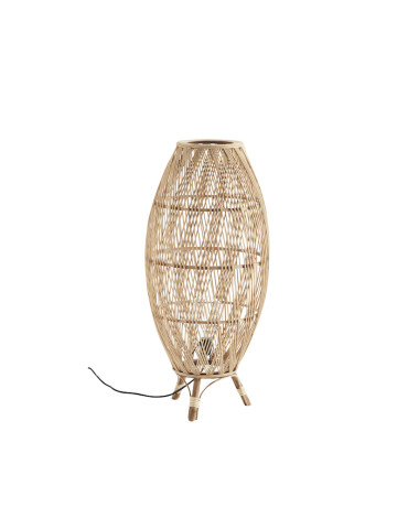 Madam Stoltz Gulvlampe, bambus/rattan, H86,5 cm, Ø40 cm